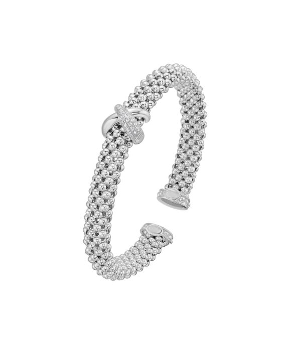 Silver Diamond Puffy X Cuff