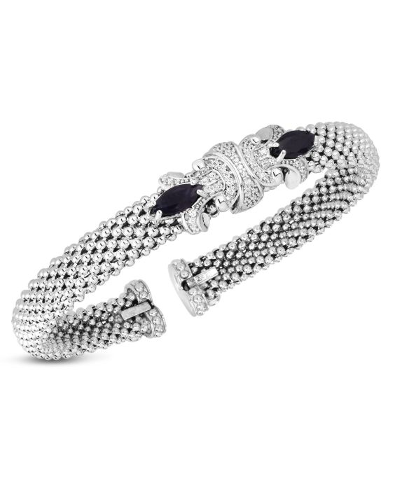 Onyx &amp; Dia Prosecco Fleur Bangle