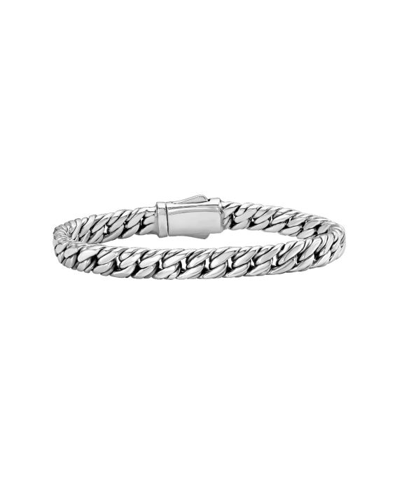 Silver Men's Double Cuban Bracelet