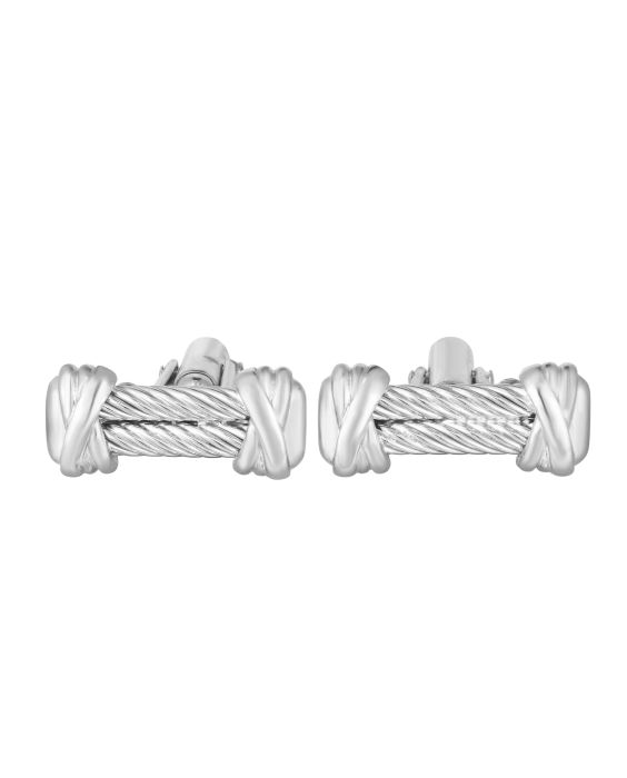 Sterling Silver Double Cable Cufflinks