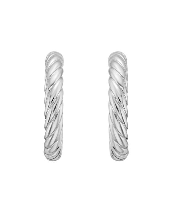 Silver Classic Cable Hoops