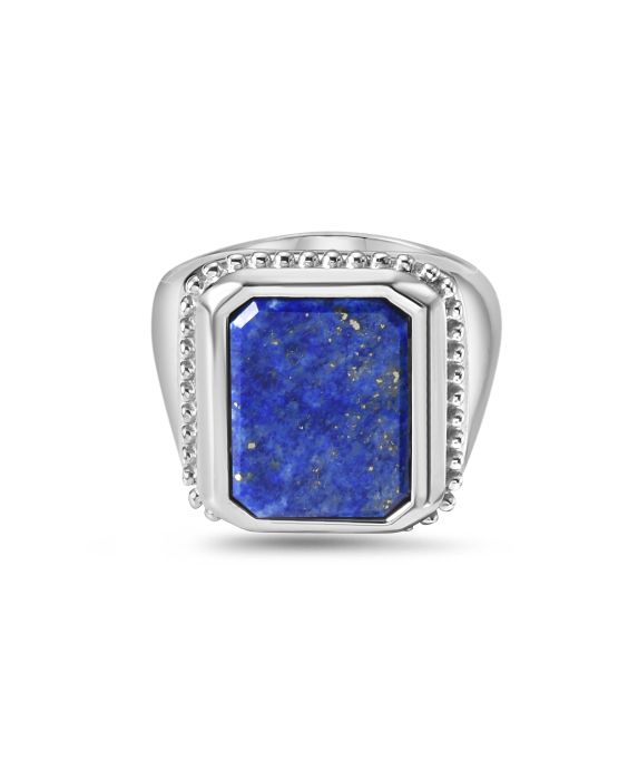 Silver Men's Octagon Signet Ring 