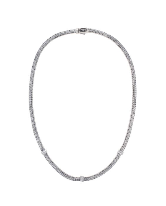 White Topaz Mini Woven Necklace
