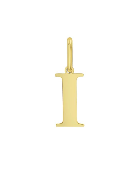 14K Gold Initial I Charm