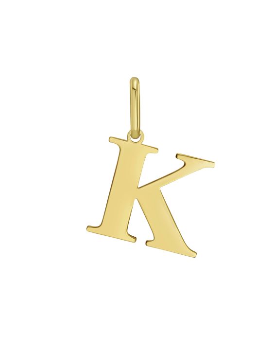 14K Gold Initial K Charm