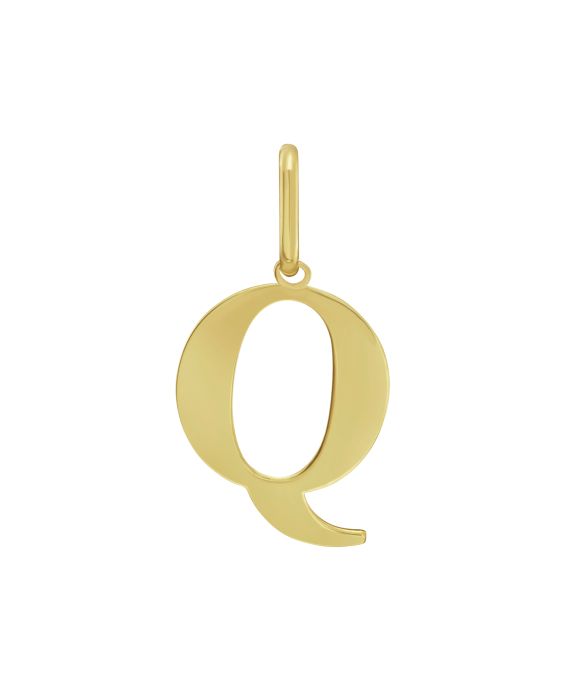 14K Gold Initial Q Charm