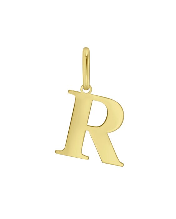 14K Gold Initial R Charm