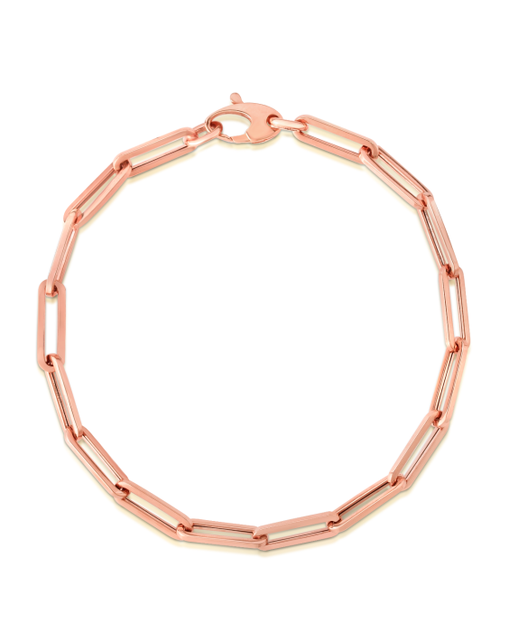 14K Gold 4.2mm Paperclip Chain 