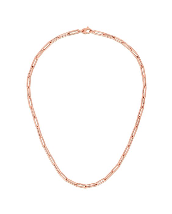 14K Gold 4.2mm Paperclip Chain 