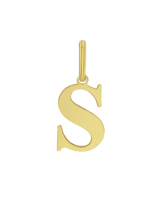 14K Gold Initial S Charm