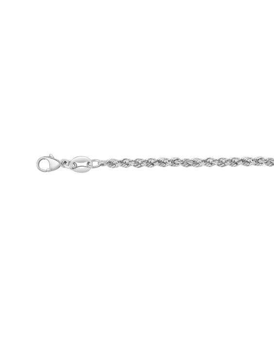 Platinum 2.2mm Diamond Cut Rope Chain