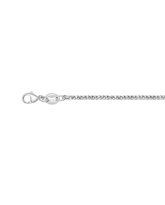 Platinum 1.4mm Diamond Cut Square Wheat Chain