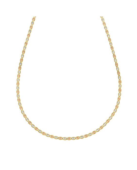 14K Gold 2mm Pave Valentino Chain