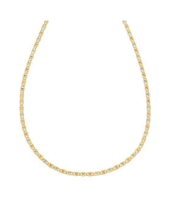 14K Gold 2.5mm Pave Valentino Chain