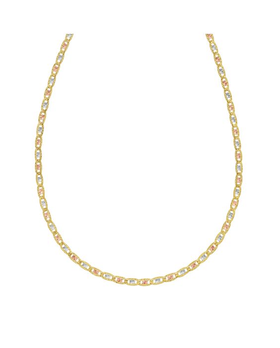 14K Gold 3mm Pave Valentino Chain