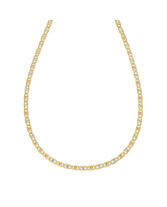 14K Gold 3.5mm Pave Valentino Chain