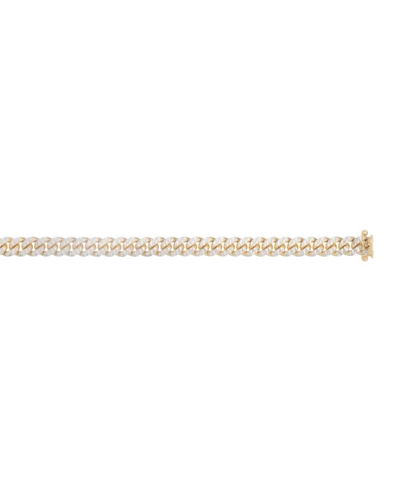 14K 4mm Pave Classic Miami Cuban Chain