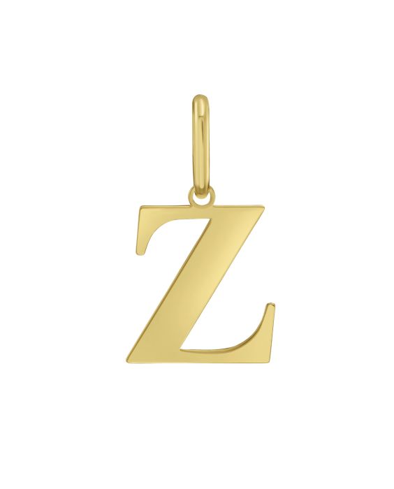 14K Gold Initial Z Charm