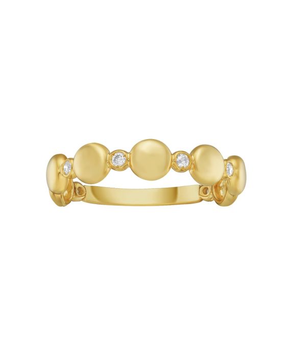14K Diamond Bauble Ring