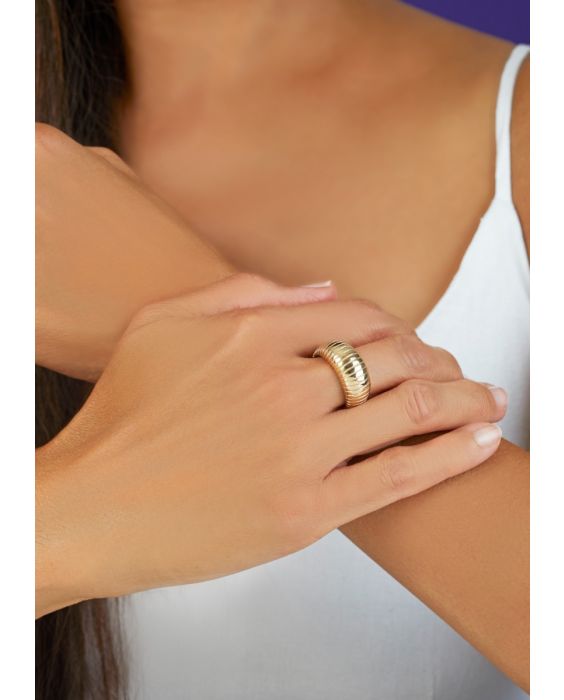 14K Graduated Tubogas Ring