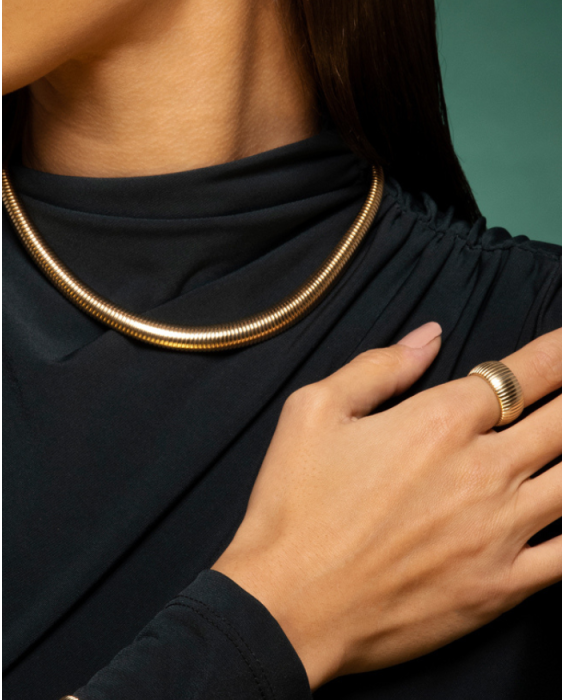 14K Thick Tubogas Ring