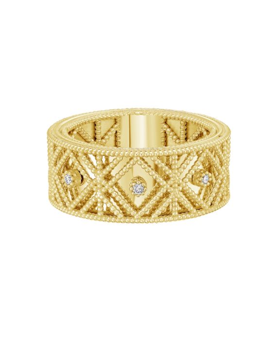 14K Diamond Vann&egrave;rie Ring