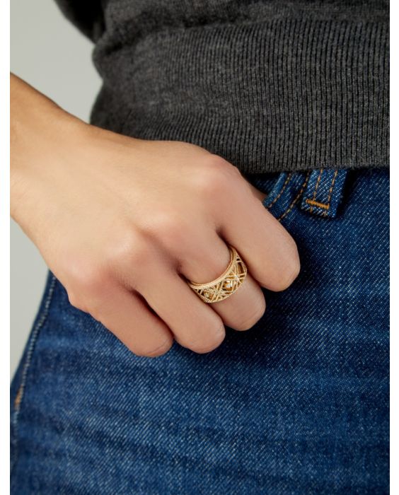 14K Diamond Vann&egrave;rie Ring