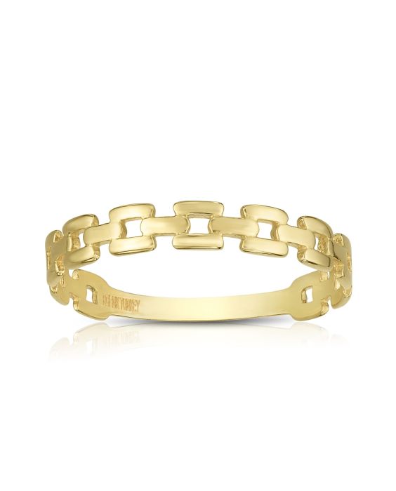 14K Gold Link Ring