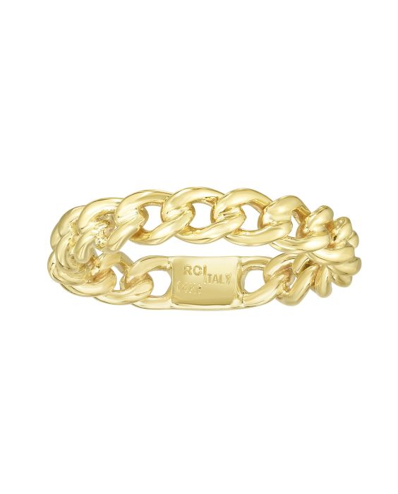 14K Gold Curb Ring