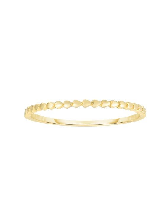 14K Gold Hearts Ring