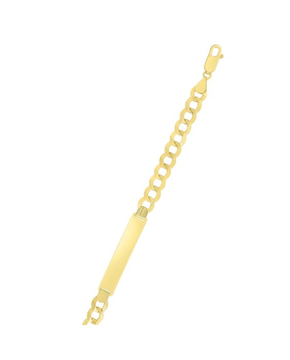 14K Gold 8.3mm Polished Curb ID Chain