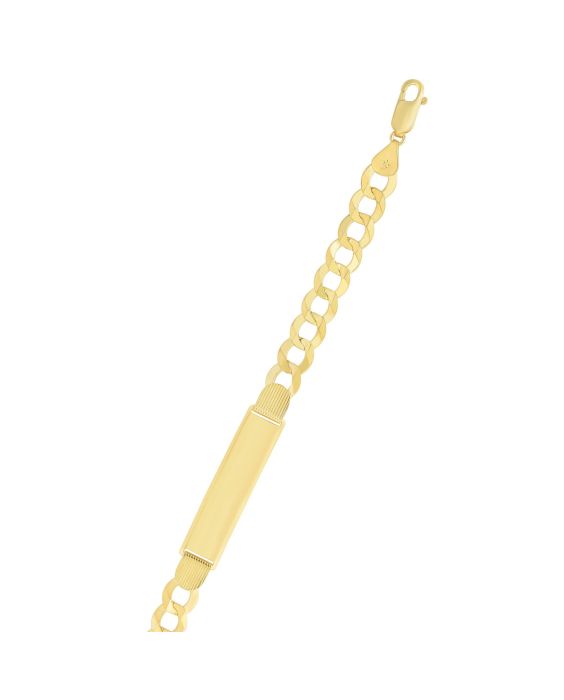 14K Gold 10mm Polished Curb ID Chain