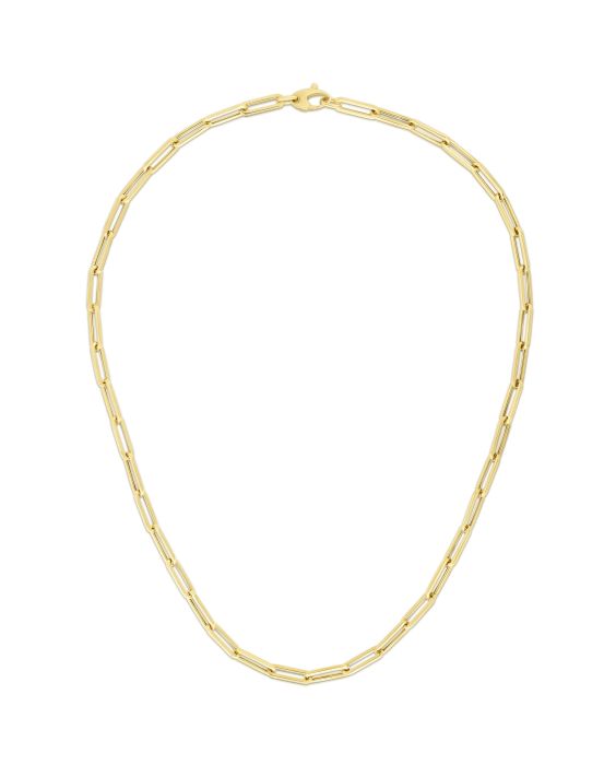14K Gold 4.2mm Paperclip Chain 