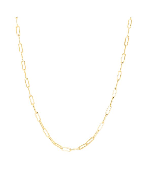 14K Gold 3.2mm Lite Paperclip Chain