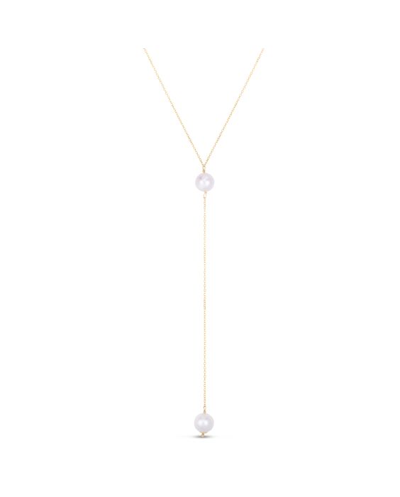 14K Pearl Drop Y-Necklace