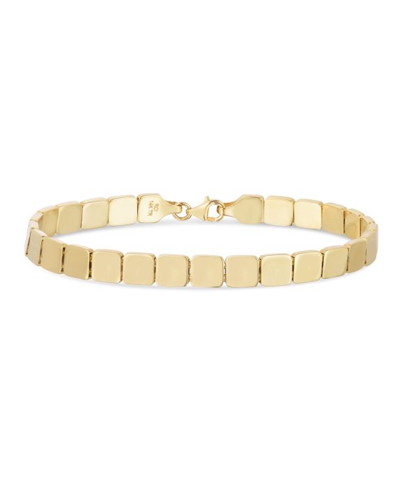 14K Gold Cube Link Chain
