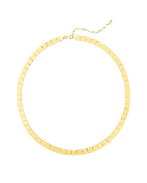 14K Gold Cube Link Chain