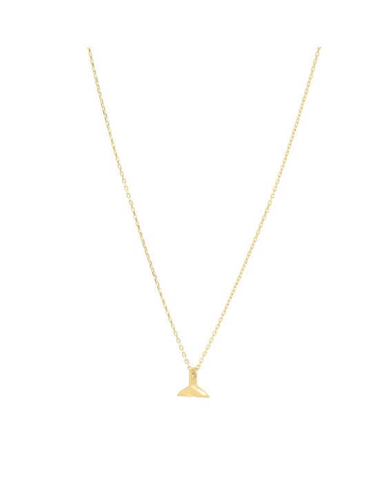 14K Whale Tail Necklace