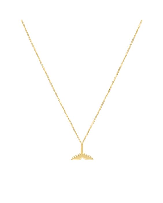14K Whale Tail Necklace