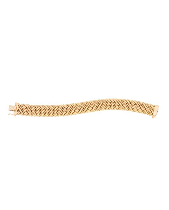 14K Large Mesh Rice Bracelet