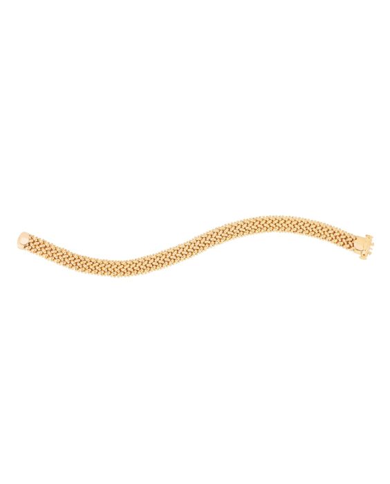 14K Medium Mesh Rice Bracelet