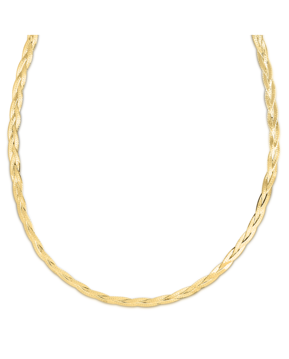 14K Braided Herringbone Chain