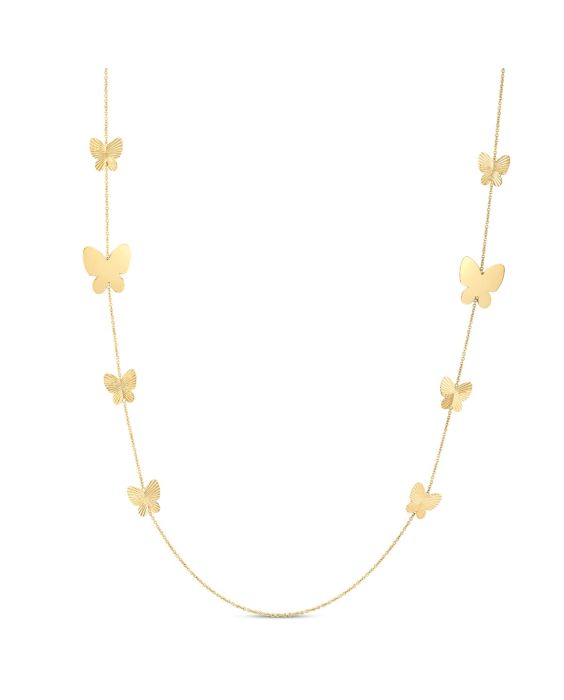 14K Pápillon Graduated Butterfly Necklace