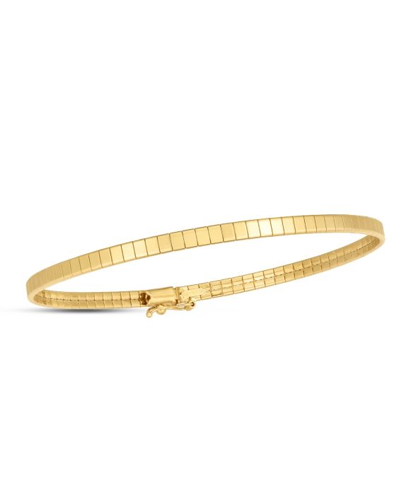 14K Brick Omega Bracelet