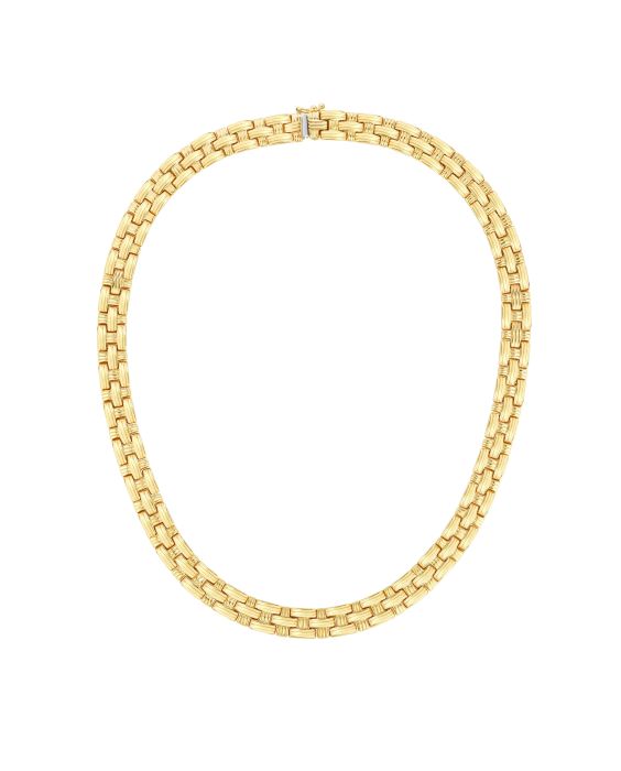 14K Gold Basketweave Necklace