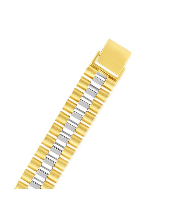 14K Gold 12.3mm Railroad Link Chain