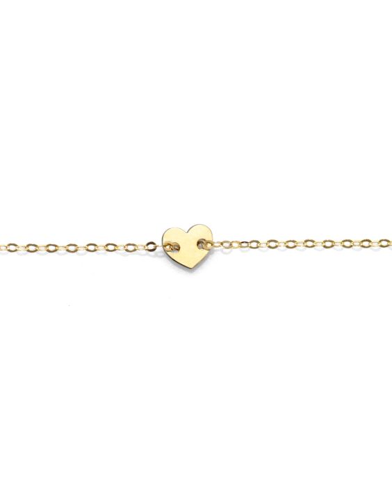 14K Gold Heart Bracelet