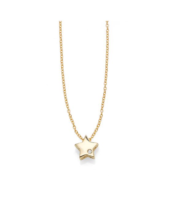 14k Gold .005ct Diamond Star Necklace 14k Gold .005ct Diamond Star Necklace