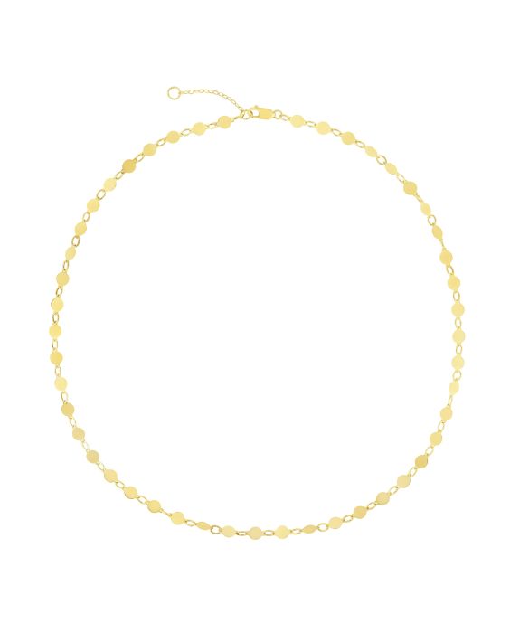 14K Gold Mirror Chain Choker
