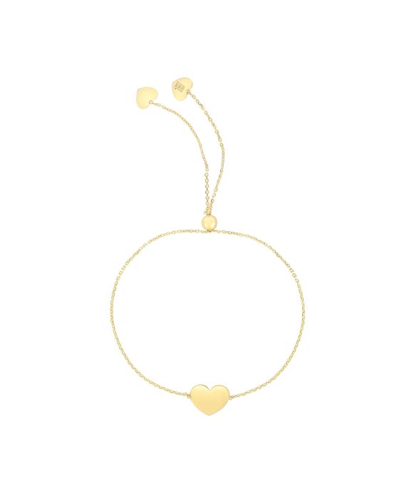 14K Gold Heart Friendship Bracelet